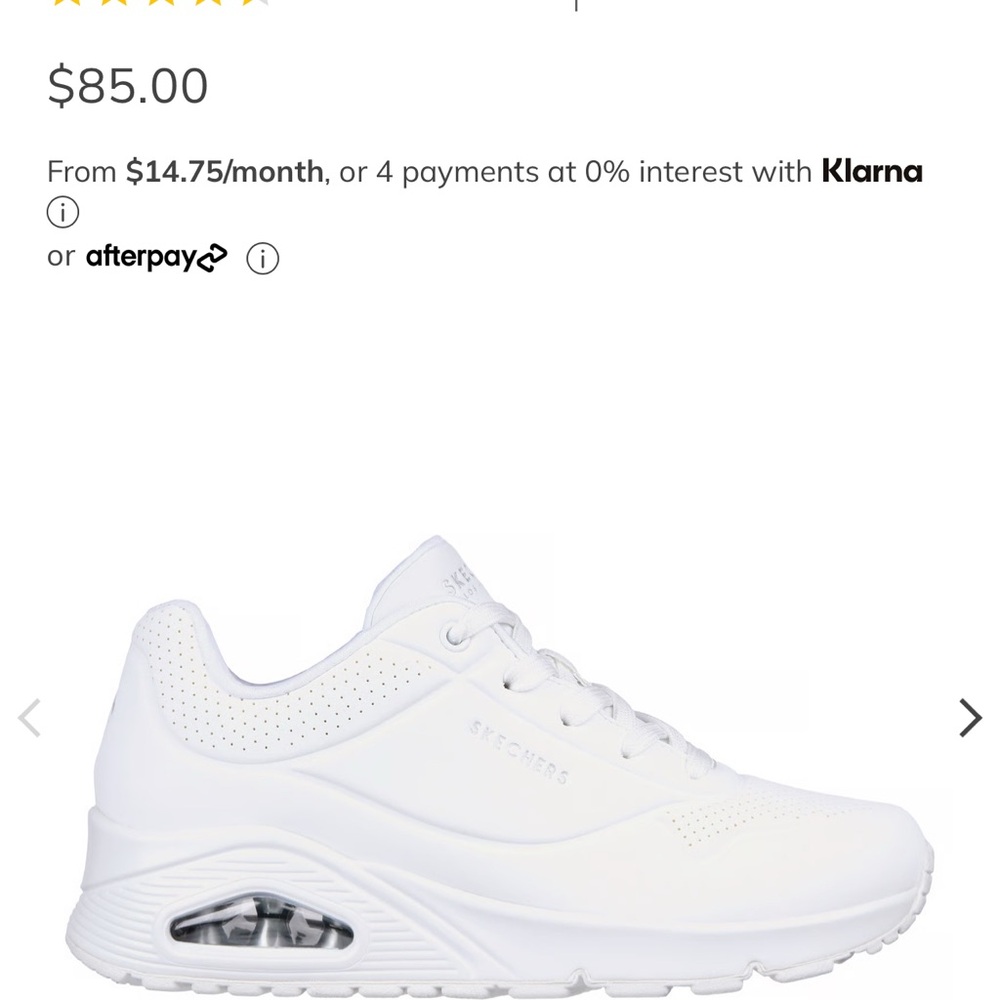 Skechers All-White Air-Cushion Sneakers